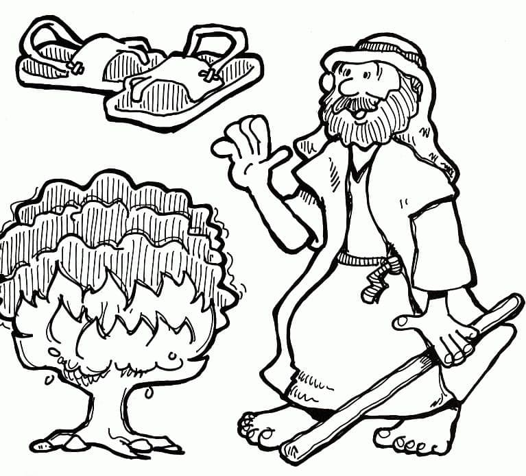 Top 32 Printable Burning Bush Coloring Pages