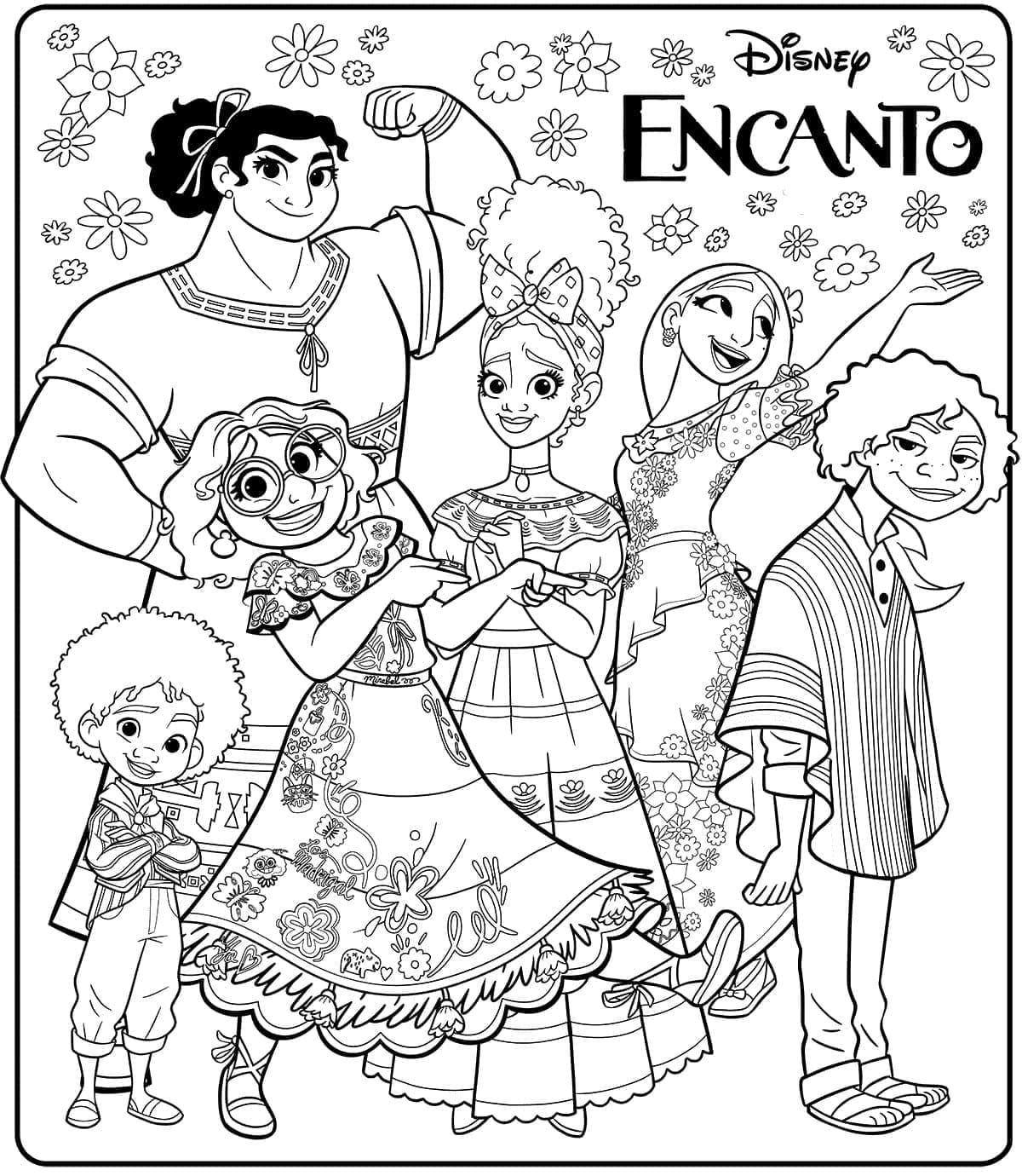 Top 45 Printable Encanto Coloring Pages