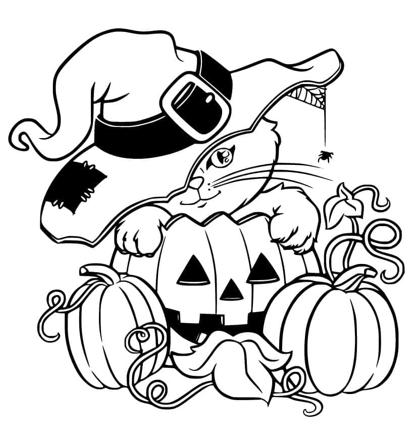 Top 60 Printable Halloween Cats Coloring Pages