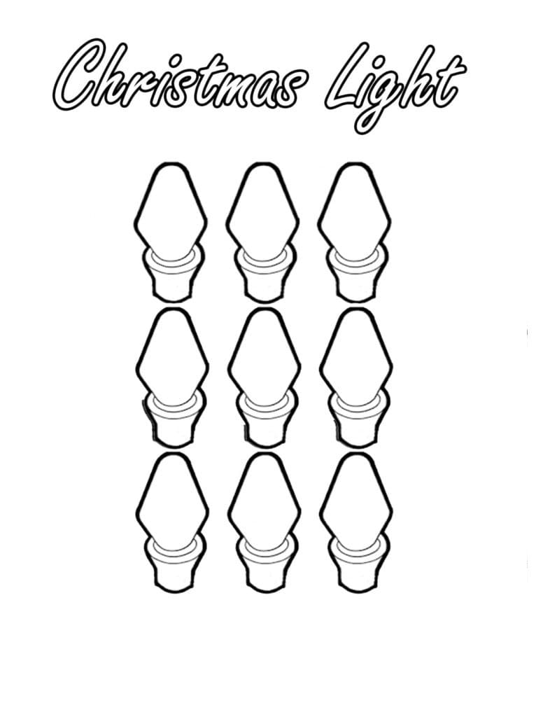 Top 42 Printable Christmas Lights Coloring Pages