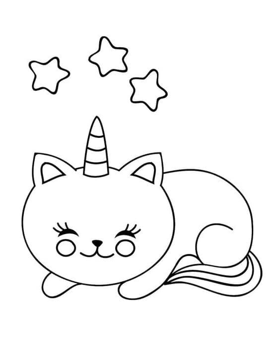 Top 72 Printable Unicorn Cat Coloring Pages