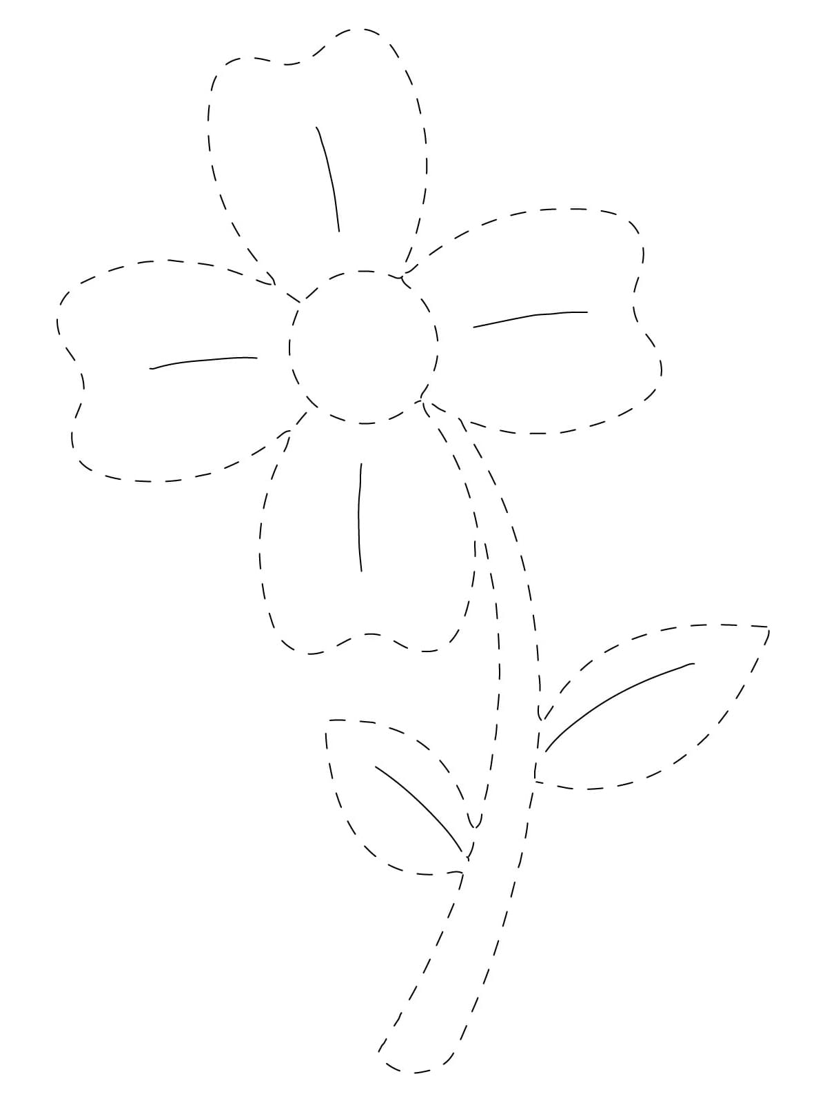 Top 36 Printable Flower Tracing Coloring Pages
