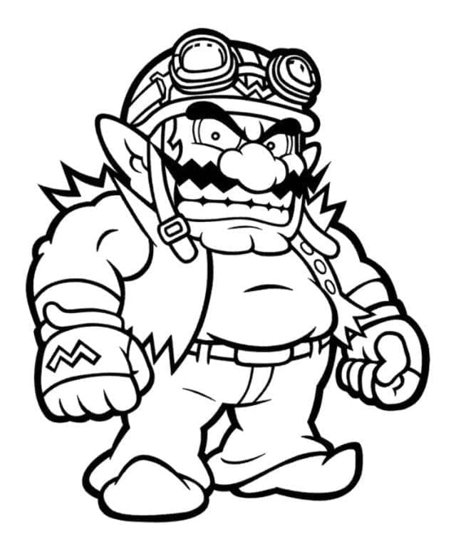 Top 28 Printable Wario Coloring Pages