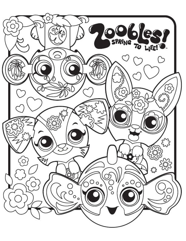 Top 32 Printable Zoobles Coloring Pages