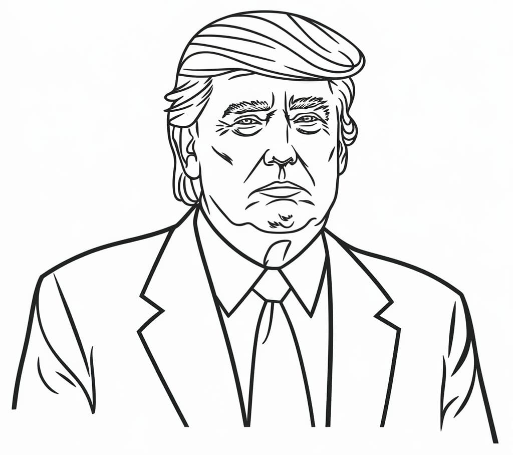 Top 20 Printable Donald Trump Coloring Pages