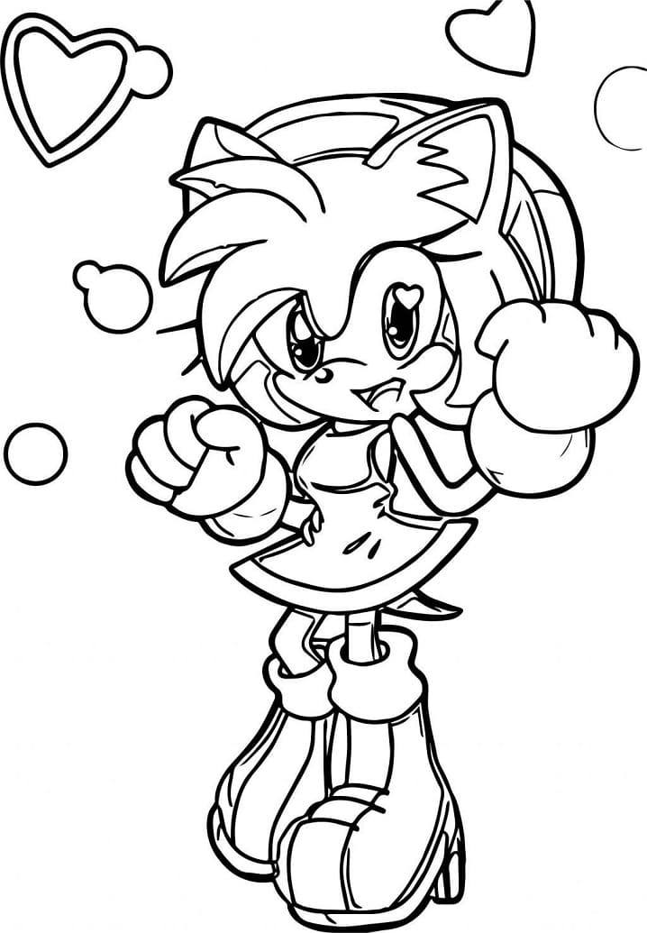 Top 33 Printable Amy Rose Coloring Pages