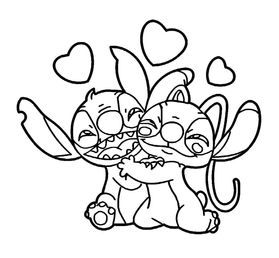 Top 24 Printable Stitch and Angel Coloring Pages