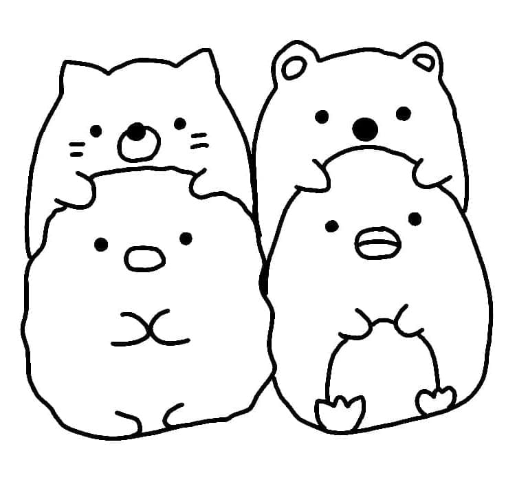 Top 52 Printable Sumikko Gurashi Coloring Pages