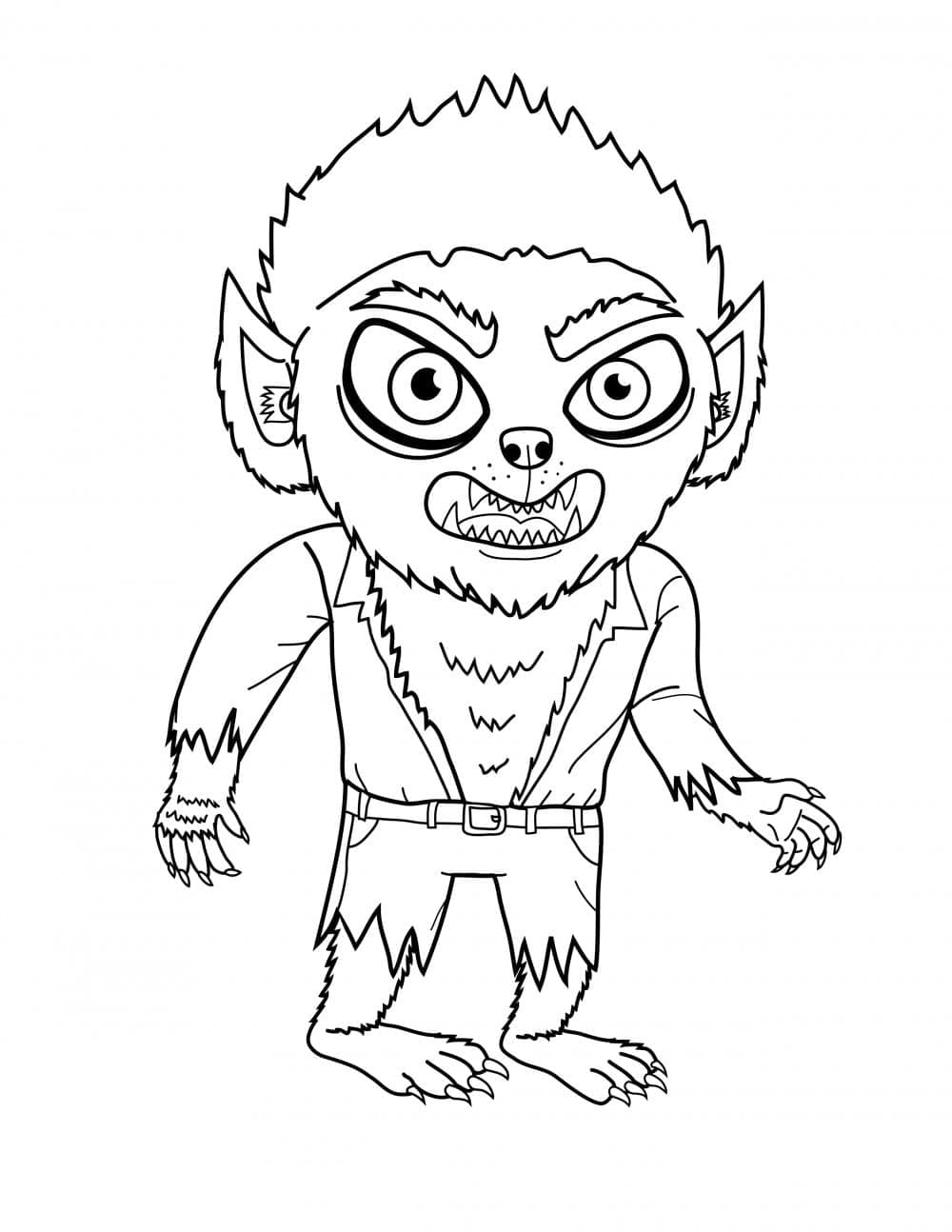 Top 52 Printable Werewolf Coloring Pages
