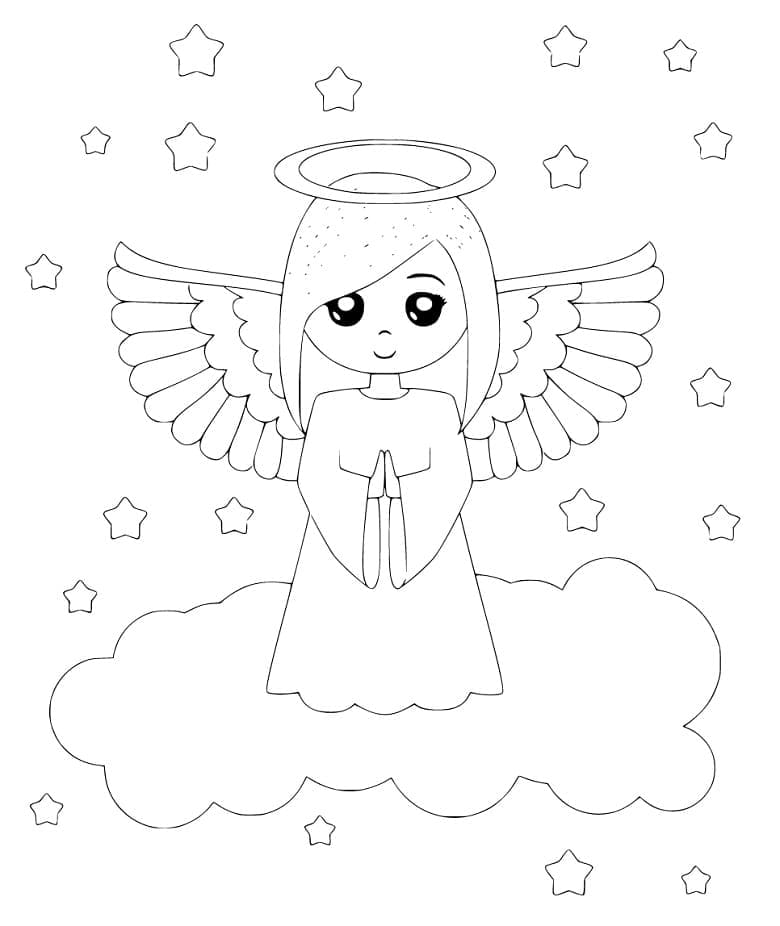 Top 32 Printable Christmas Angel Coloring Pages