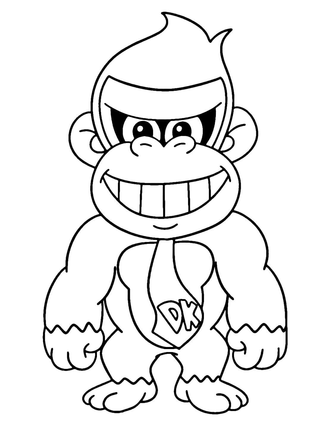 Top 32 Printable Donkey Kong Coloring Pages