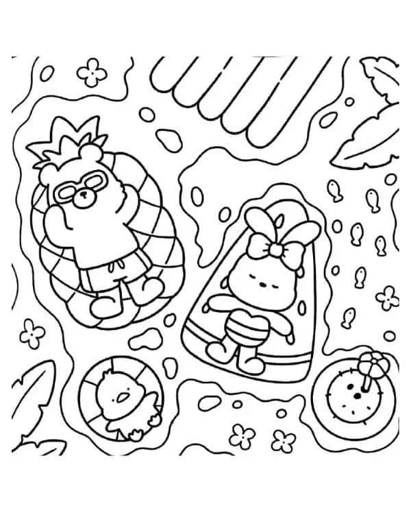 Top 24 Printable Cozy Friends Coloring Pages