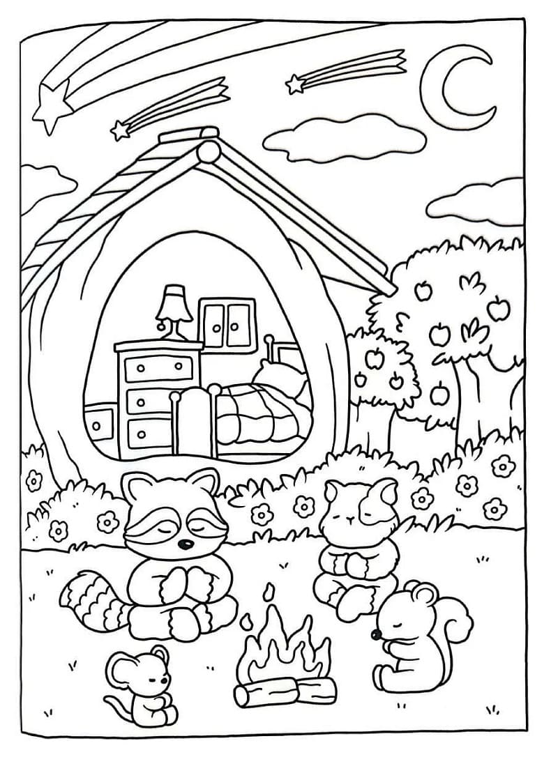 Top 30 Printable Cozy Spaces Coloring Pages