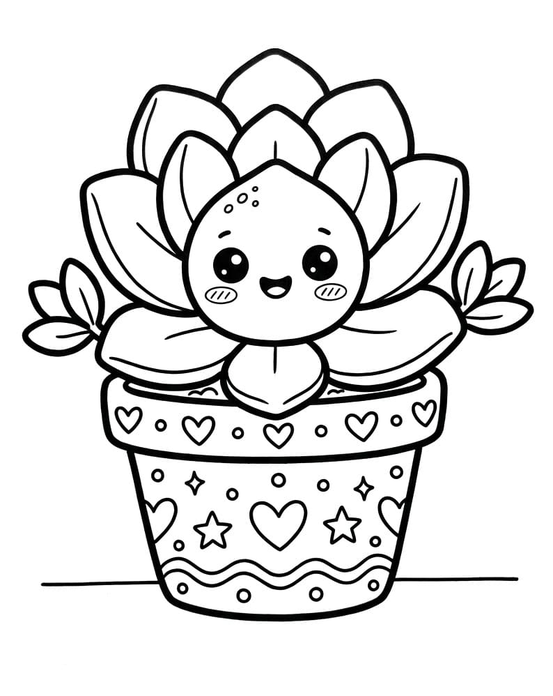 Top 28 Printable Succulent Coloring Pages