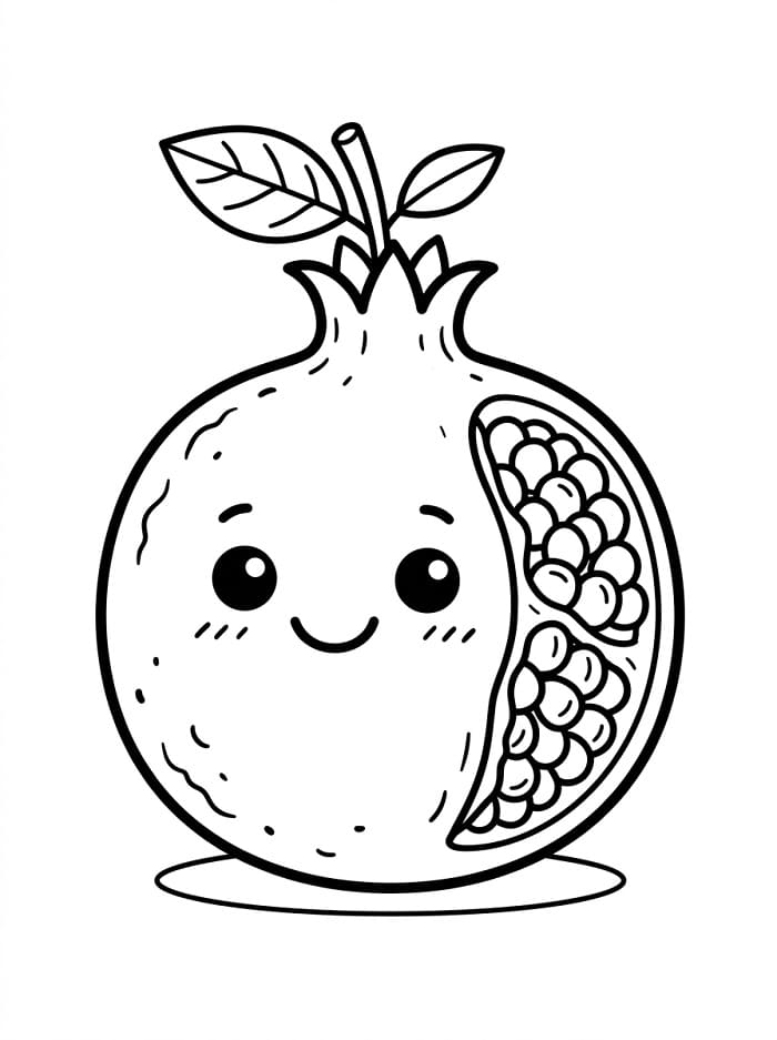 Top 20 Printable Pomegranate Coloring Pages