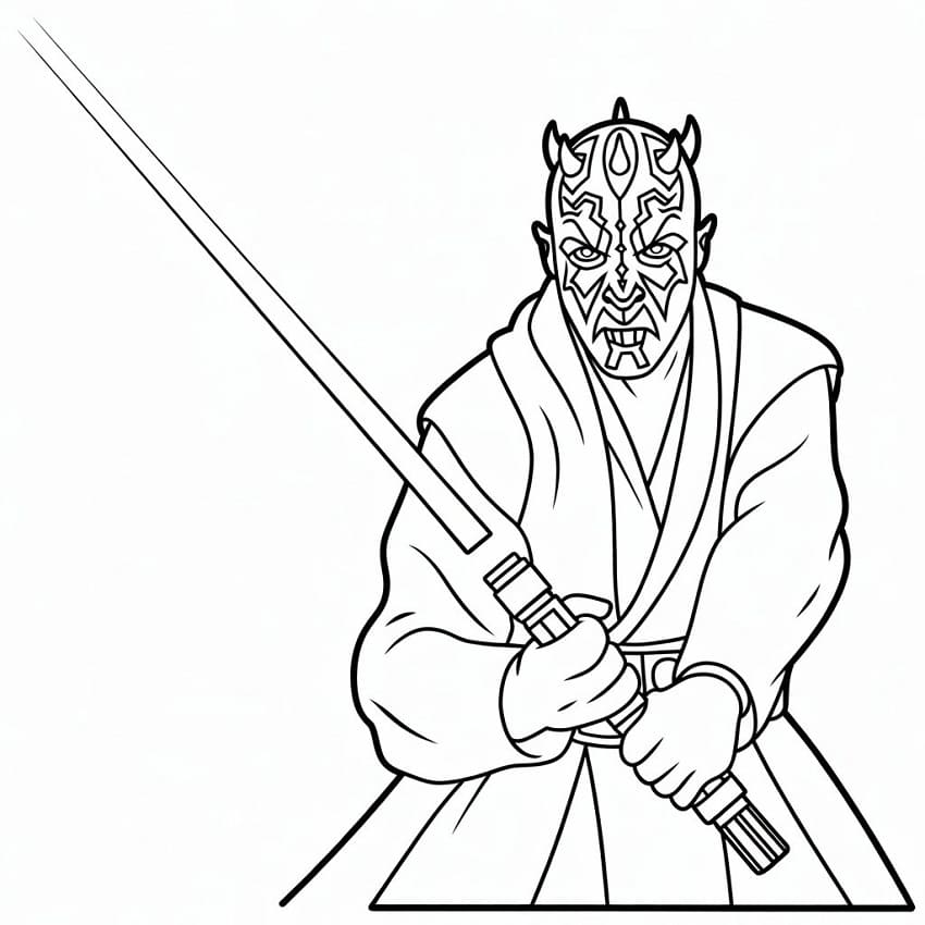 Top 24 Printable Darth Maul Coloring Pages