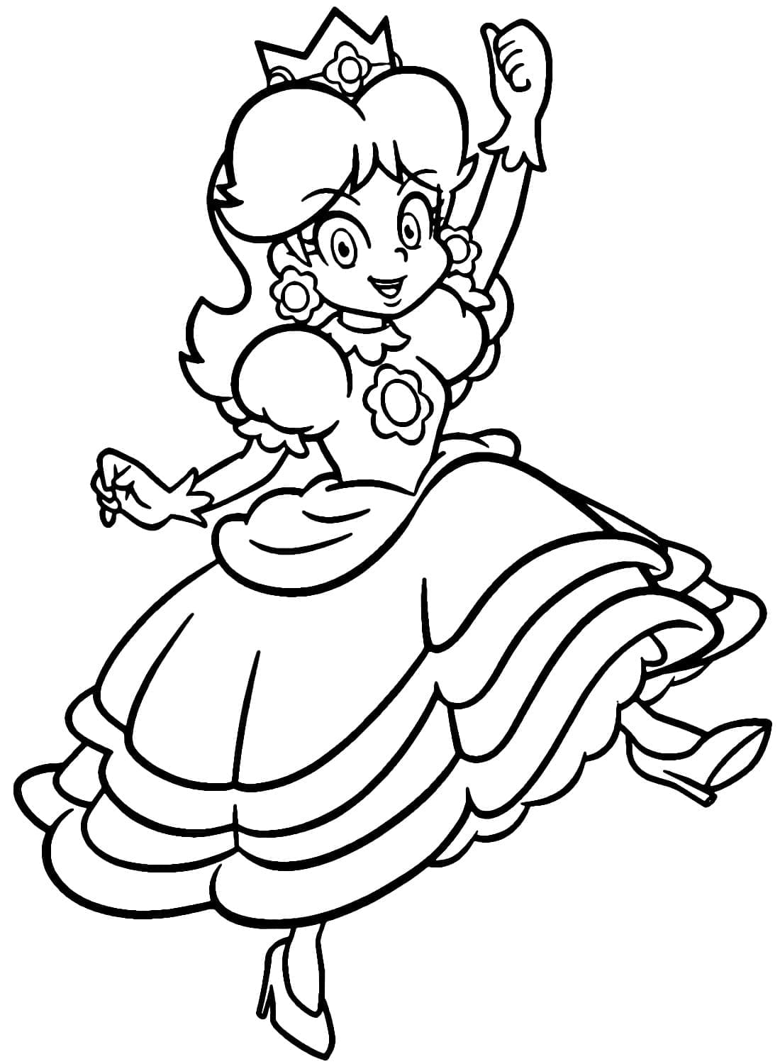 Top 24 Printable Princess Daisy Coloring Pages