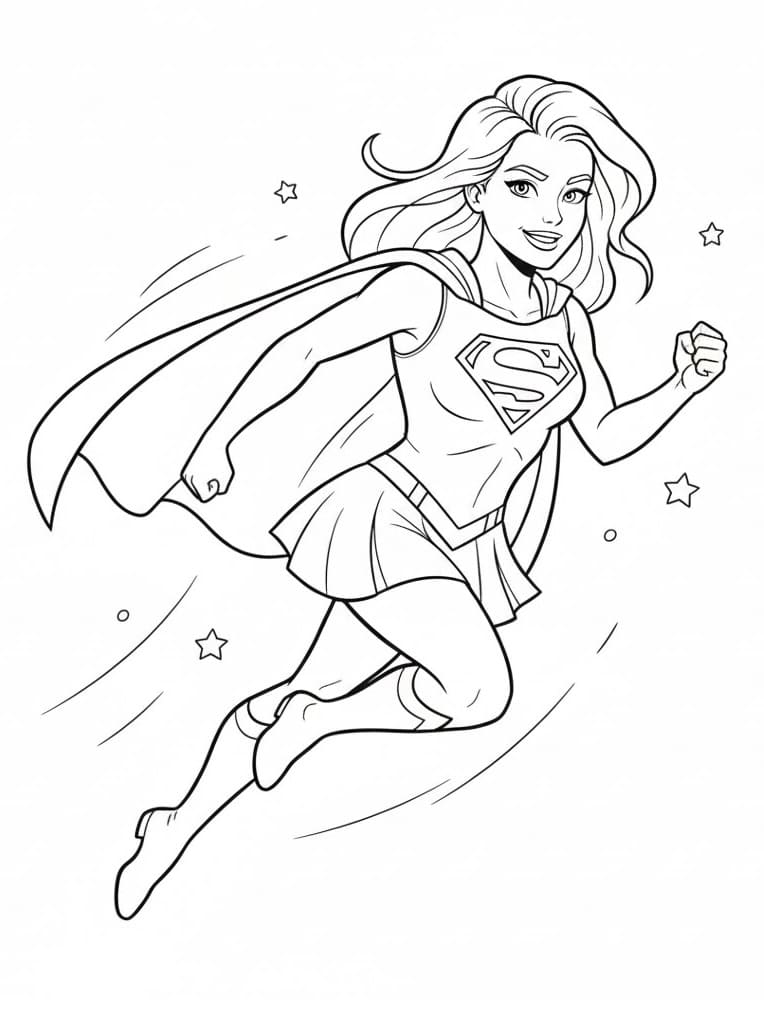 Top 28 Printable Supergirl Coloring Pages