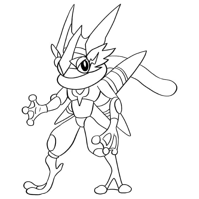 Top 24 Printable Greninja Coloring Pages